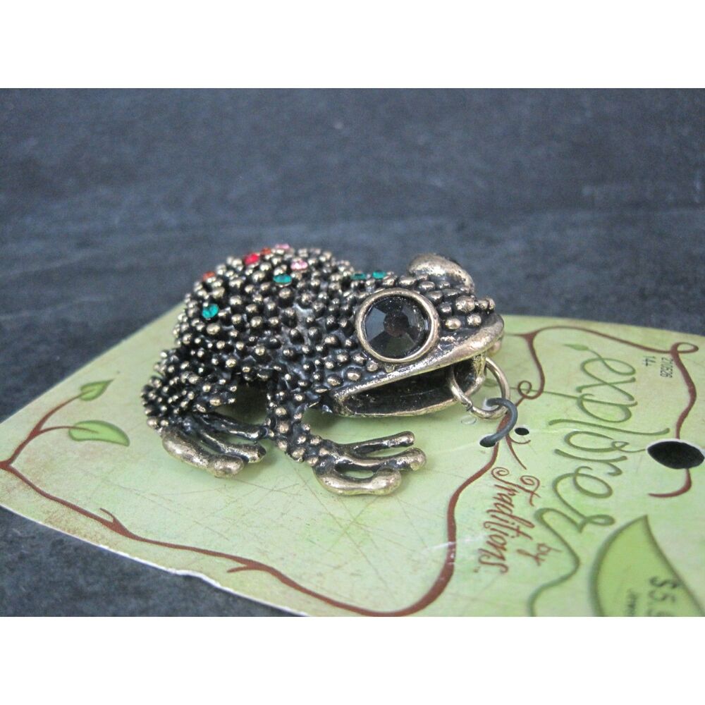 Large Rhinestone Frog Pendant by Traditions